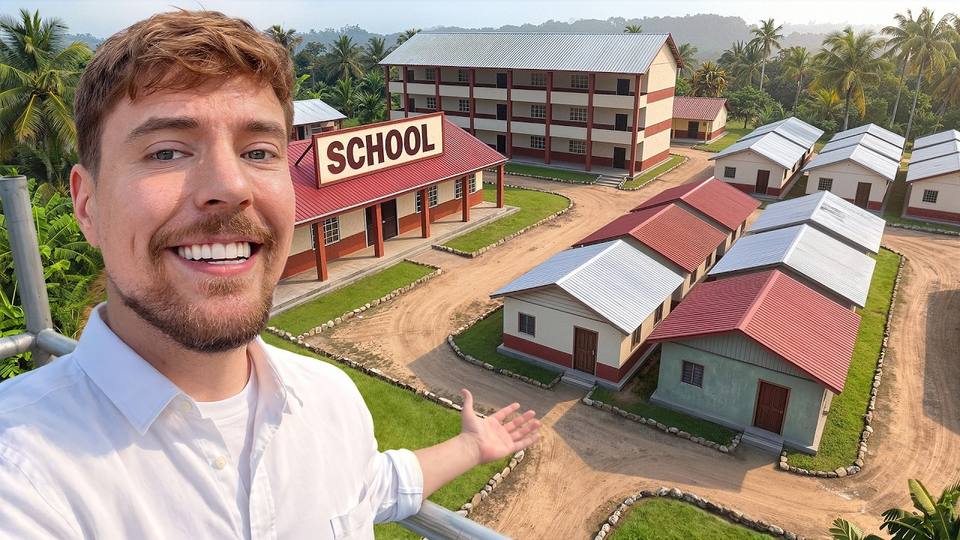 MrBeast построил детям деревню за $10 млн